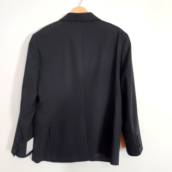 NWT Nordstrom's Rack Trim Fit Stretch Tuxedo Jacket Suit Blazer Black Size 42S - Picture 7 of 10